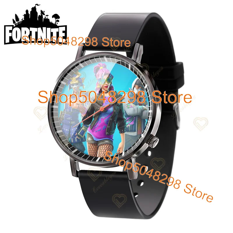 Relógio de Pulso Fortnite para Homem e Mulher, Relógio com Estampado Battle Game, Novidade 2025, Relógio de Quartzo Feminino, Presentes de Aniversário para Crianças