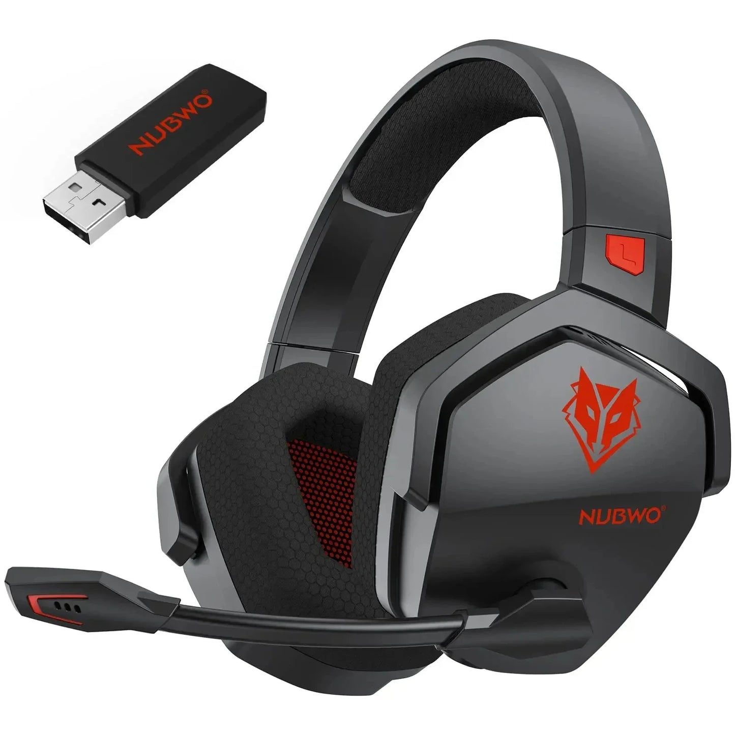 NUBWO G06 Pro Wireless Gaming Headset with Charging Station for Headset and PS5 Controller 17ms Low Latency Dynamic 50mm Drivers