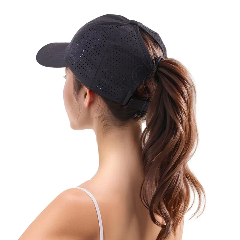 Women Ponytail Hats Summer Quick-dry Baseball Cap forTeenager Girls Sun Hats Casual Sports Mesh Woman Summer Hat Outdoor Travel