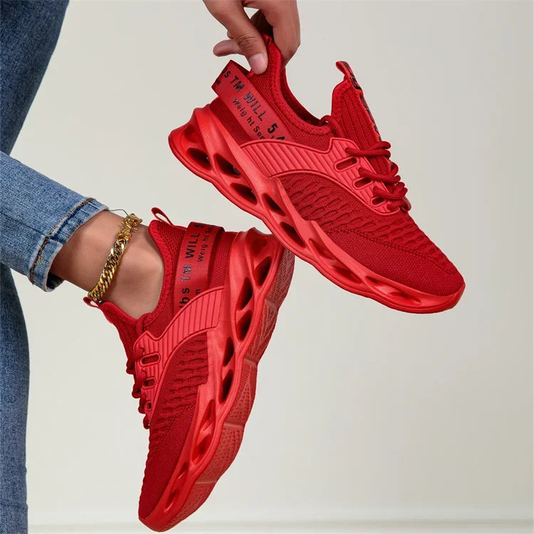Baskets décontractées roses pour femmes et hommes, chaussures Blade, grandes tailles (46), chaussures de course légères et respirantes pour hommes, baskets de sport en mesh
