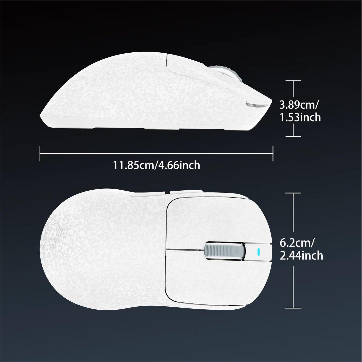 Bezprzewodowa mysz gamingowa AJAZZ AJ199 PAW3311 24000DPI, lekka, Bluetooth/przewodowa, z włókna węglowego, do PC i laptopa dla graczy