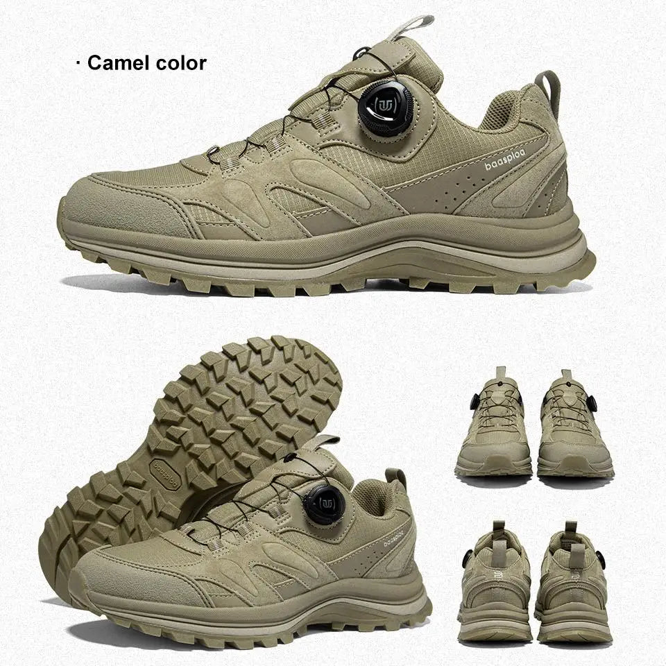 Baasploa Men Hiking Shoes Non-Slip Wear Resistant Outdoor Climbing Walking Shoes for Men Comfort Inner Cotton Outdoor Sneakers