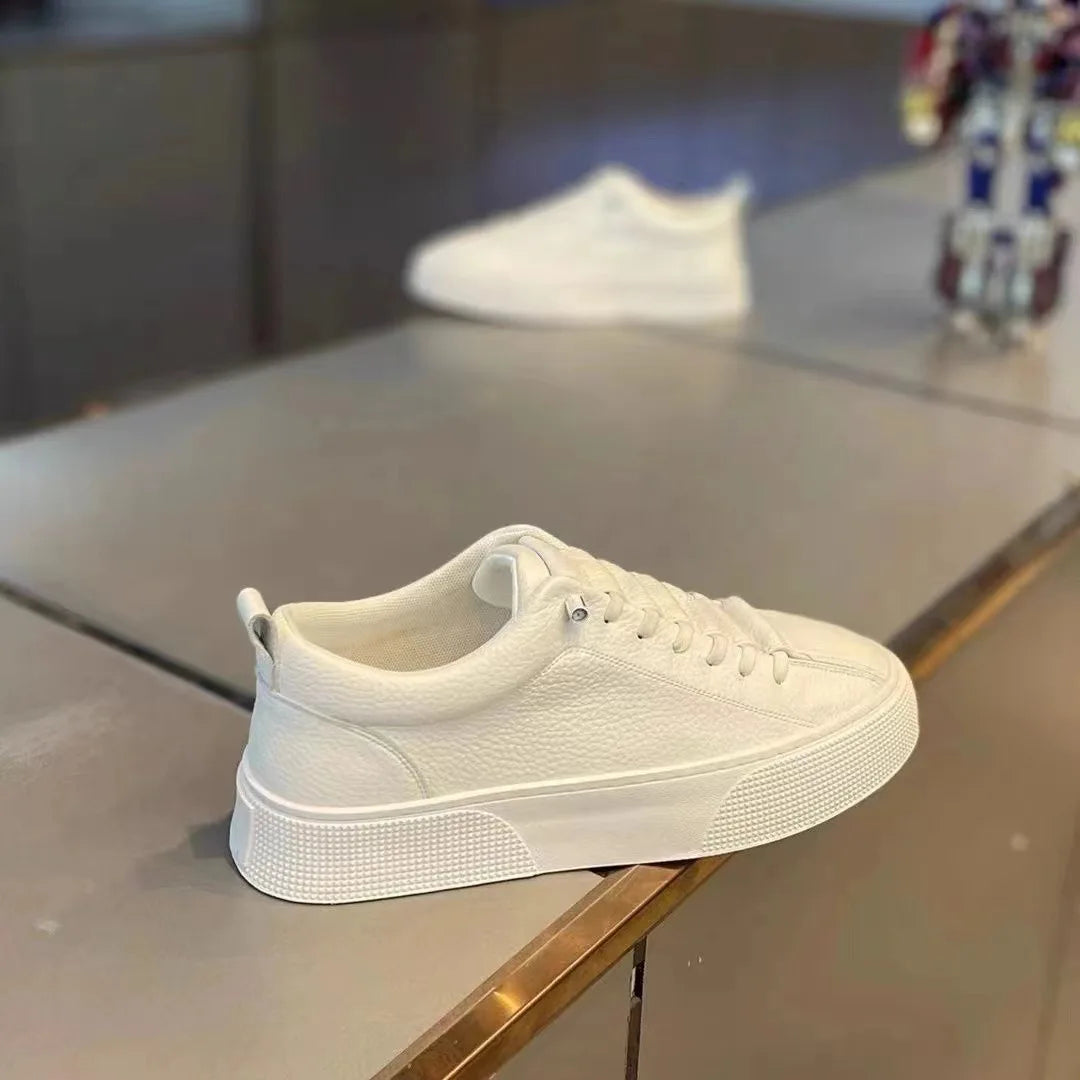 Pánske tenisky, voľnočasová obuv, pánske balerínky, Zapatillas Hombre, ľahká obuv z PU kože, priedušná obuv, pánska biela športová obuv, tenisky