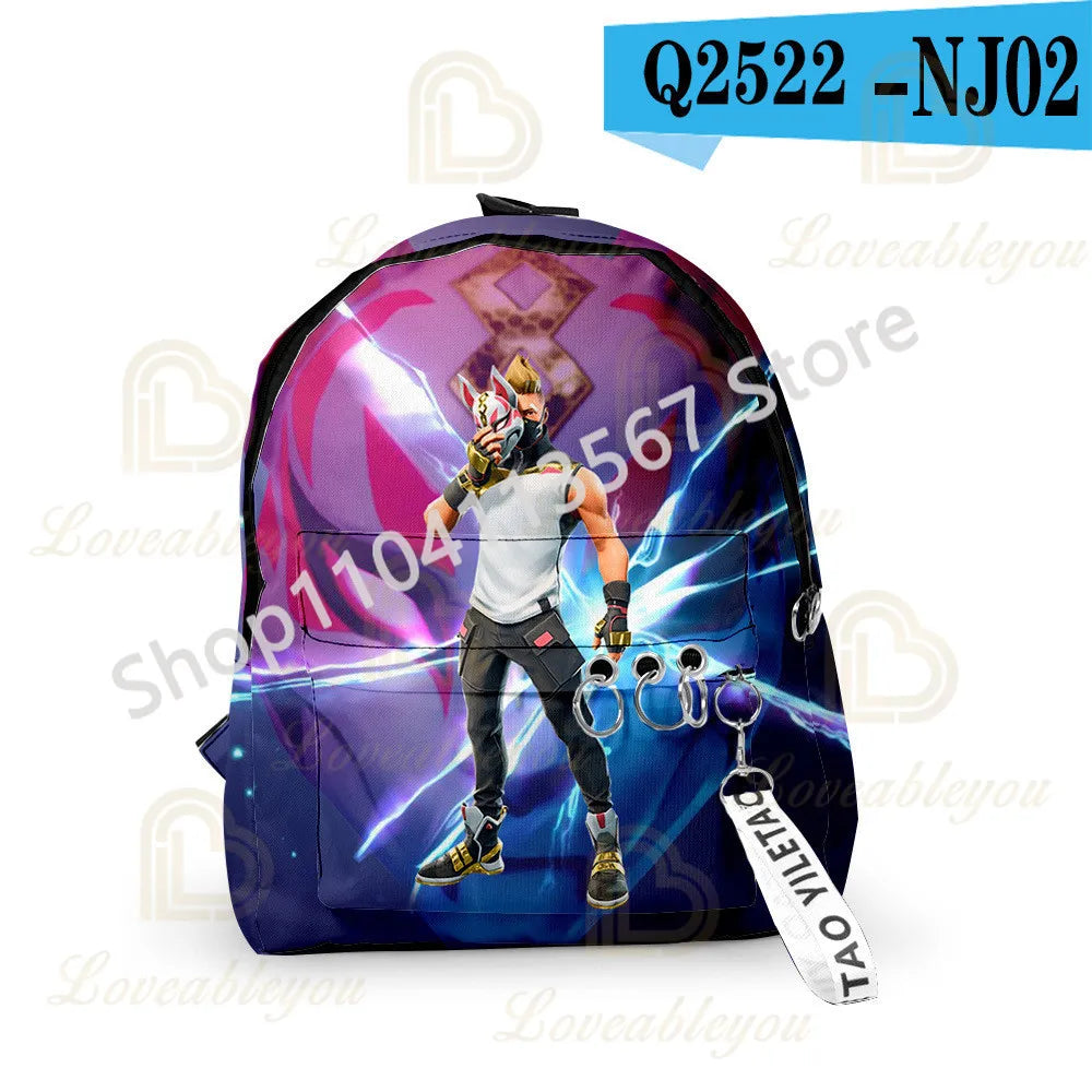 Fortnite Kids 3pcs Backpack Set Women Backpacks Office Stationery for Teenage Girls Boys Laptop Backpack Casual Travel Rucksack