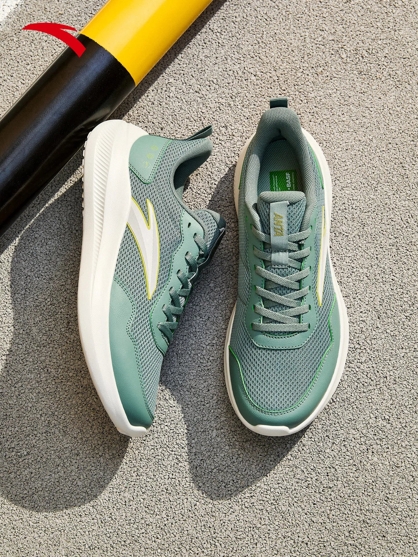 ANTA QINGKONG Men's winter shock-absorbing leather running shoes, wear-resistant running, lightweight commuting sports shoes