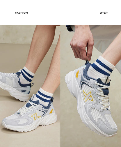 Xtep Casual Shoes For Men  Summer Durability Men's Sports Shoes Wear-Resistant Lace Up Non-Slip Outdoor Shoes 876219320026