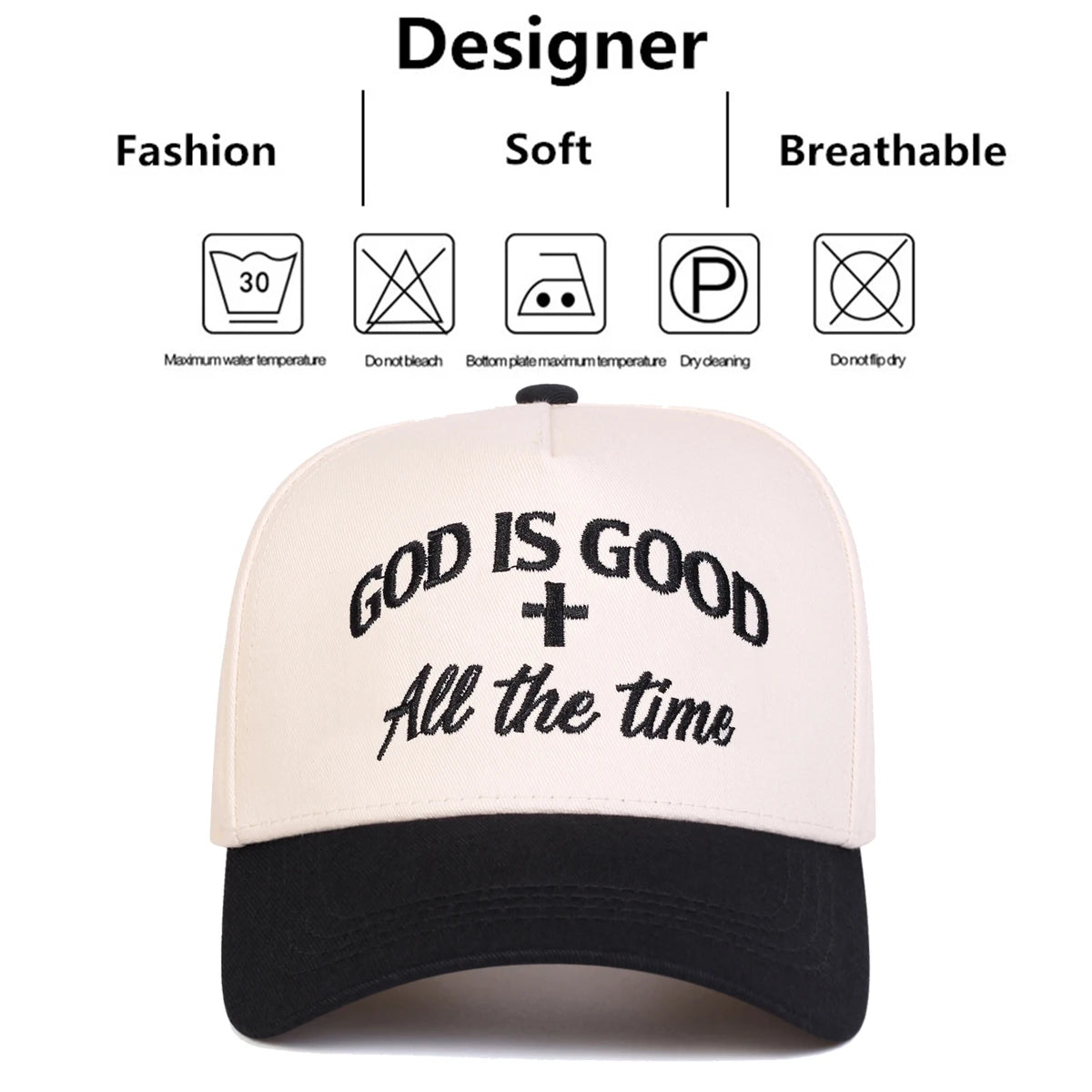 Unisex GOD IS GOOD Letter Embroidery Baseball Caps Spring Autumn Outdoor Adjustable Casual Hats Sunscreen Hat Sports Cap