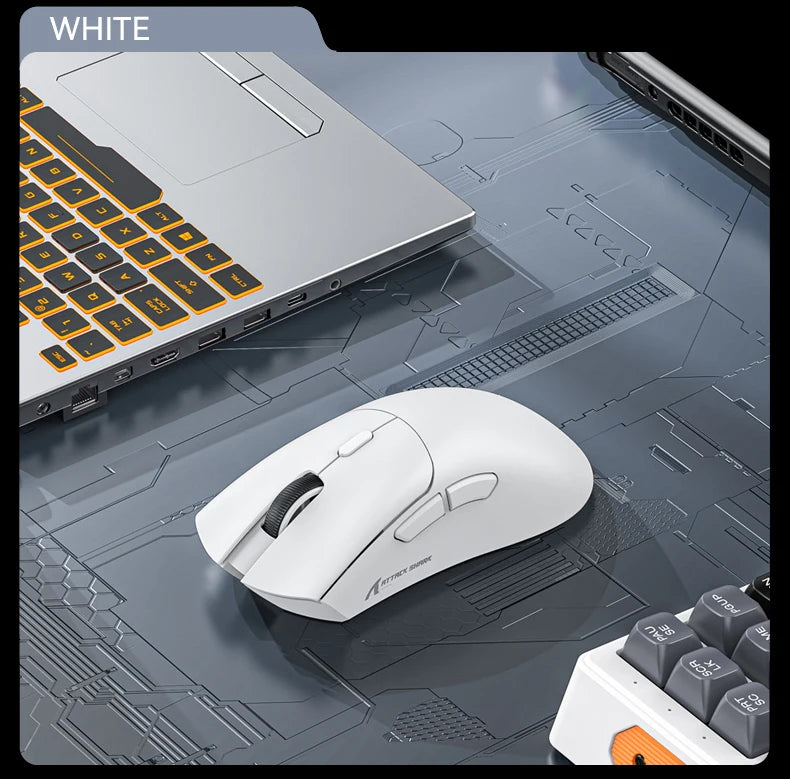 Attack Shark R1 Wireless Mouse Bluetooth Gaming Mouse, Viral Mouse Reviewed by Influencers PAW3311 Sensor, 1000Hz Return-rate