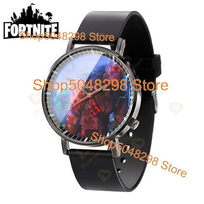 Relógio de Pulso Fortnite para Homem e Mulher, Relógio com Estampado Battle Game, Novidade 2025, Relógio de Quartzo Feminino, Presentes de Aniversário para Crianças