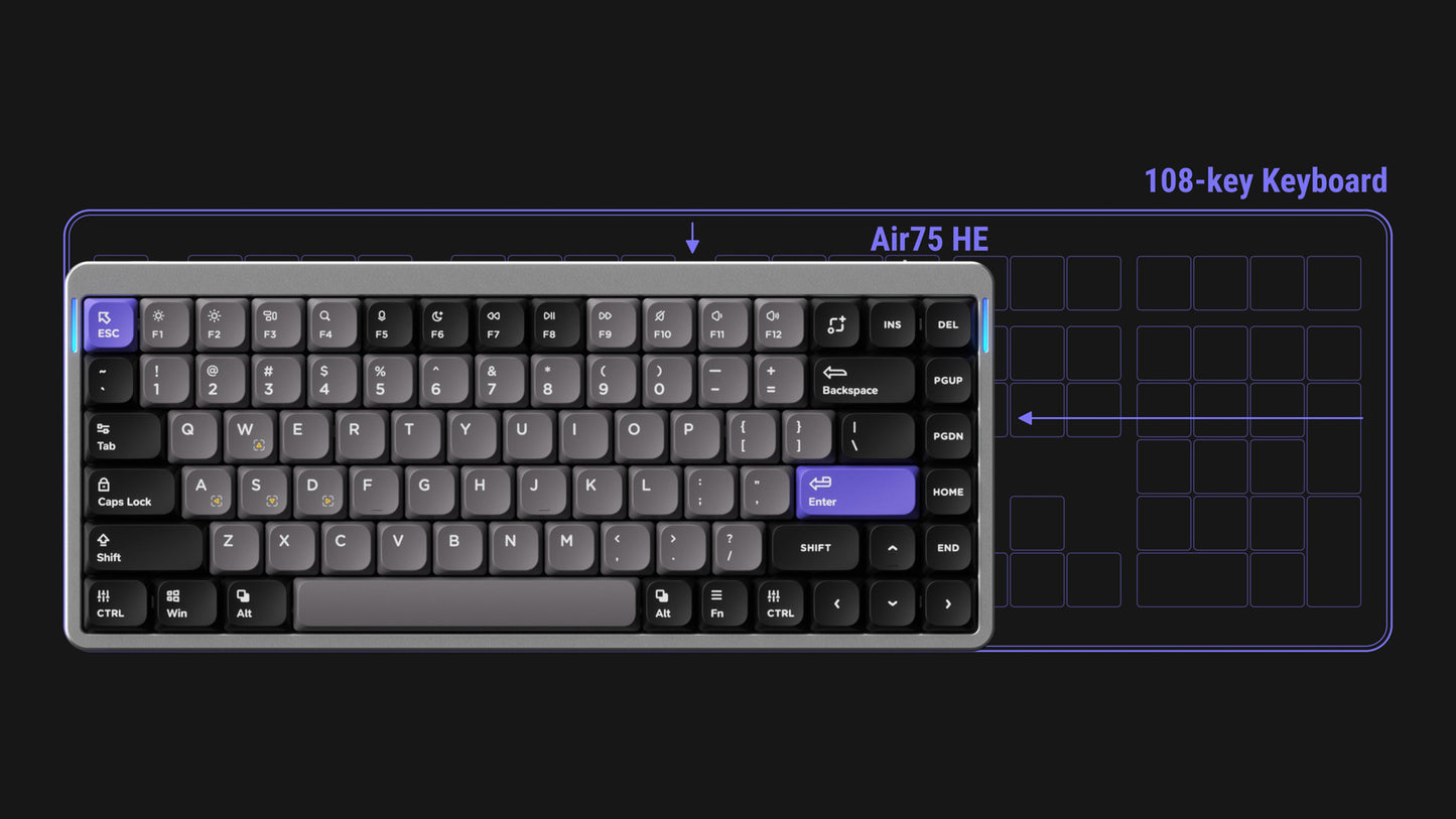 NuPhy Air75 HE Magnetic Switch Gaming Keyboard